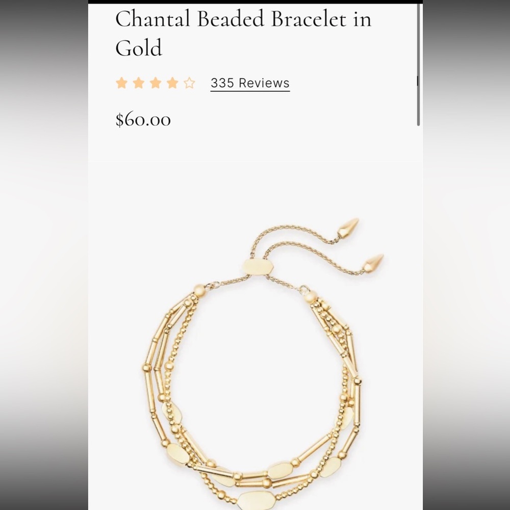 Kendra Scott Chantal gold bracelet new without tags